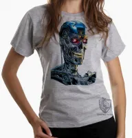 Baby look blusa Feminina exterminador do futuro terminator robo t 800 - Foto 6
