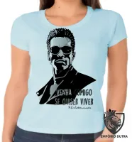 Baby look blusa Feminina Exterminador do Futuro venha comigo - Foto 2