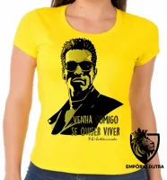 Baby look blusa Feminina Exterminador do Futuro venha comigo - Foto 3