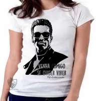 Baby look blusa Feminina Exterminador do Futuro venha comigo - Foto 5