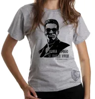 Baby look blusa Feminina Exterminador do Futuro venha comigo - Foto 6