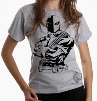 Baby look blusa Feminina exterminador vilão parecido deadpool Dead Pool