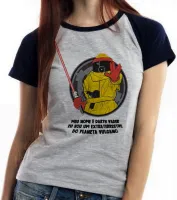 Baby look blusa Feminina extraterrestre darth vulcano - Foto 4