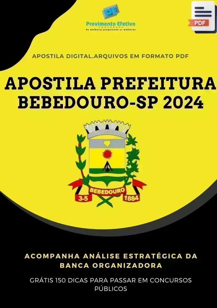 Apostila Pref Bebedouro SP Engenheiro Civil  2024