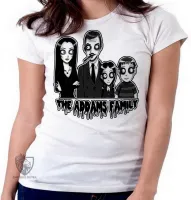 Baby look blusa Feminina familia addams personagens serie terror - Foto 6