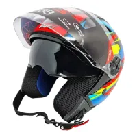 Capacete FW3  X Open Up Fox Vermelho  / Azul - Foto 3