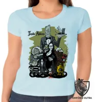 Baby look blusa Feminina Família Addams pintura seriado - Foto 2