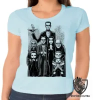 Baby look blusa Feminina Familia addams terror comedia engraçado - Foto 2