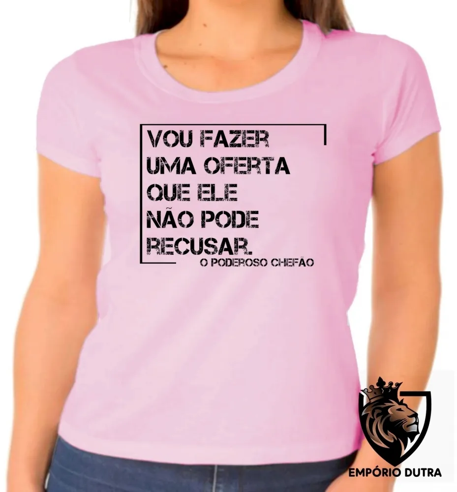 Baby look blusa Feminina Frase filme poderoso chefão The Godfather