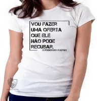 Baby look blusa Feminina Frase filme poderoso chefão The Godfather - Foto 4