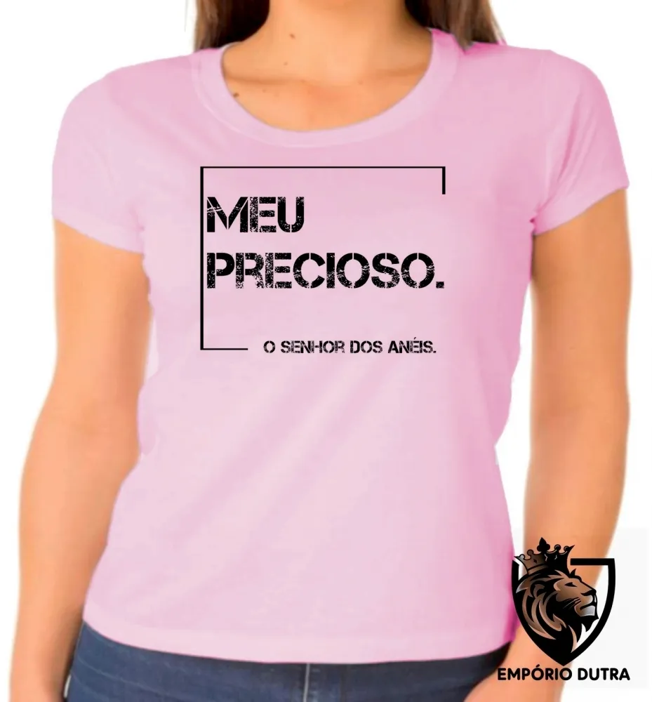 Baby look blusa Feminina Frase filme senhor dos aneis meu precioso