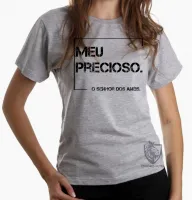 Baby look blusa Feminina Frase filme senhor dos aneis meu precioso - Foto 4