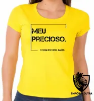 Baby look blusa Feminina Frase filme senhor dos aneis meu precioso - Foto 5