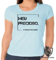 Baby look blusa Feminina Frase filme senhor dos aneis meu precioso - Foto 6