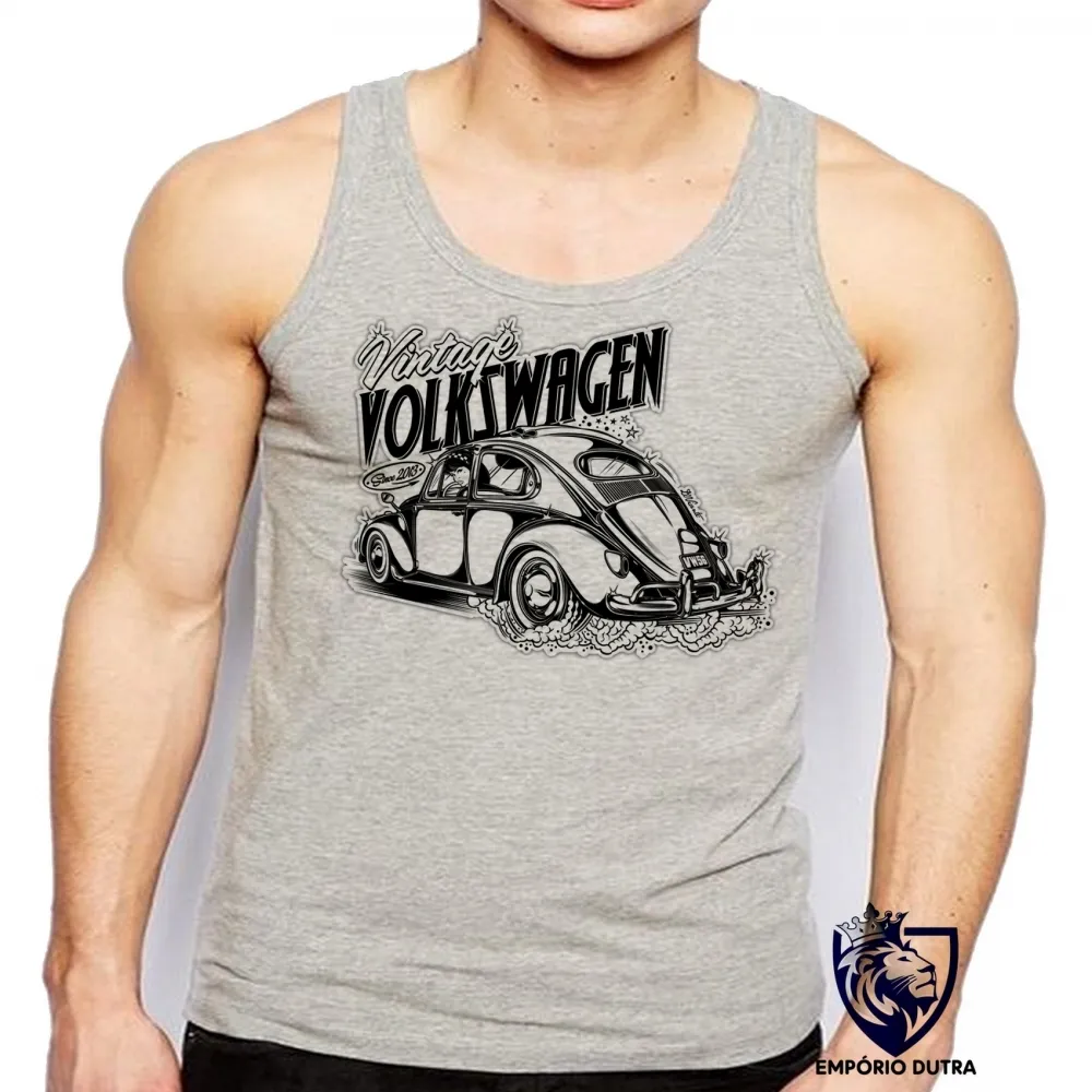 Camiseta Regata adulto ou infantil Fusca carro volkswagen vintage Imagem