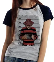 Baby look blusa Feminina freddy krueger preso terror - Foto 4