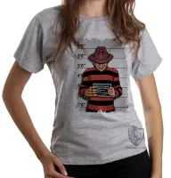 Baby look blusa Feminina freddy krueger preso terror - Foto 5