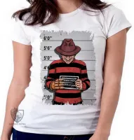 Baby look blusa Feminina freddy krueger preso terror - Foto 6