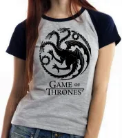 Baby look blusa Feminina Game of Thrones dragão serie - Foto 2
