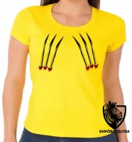 Baby look blusa Feminina Garras Wolverine logan - Foto 2