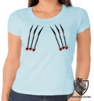 Baby look blusa Feminina Garras Wolverine logan - Foto 3