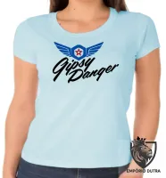 Baby look blusa Feminina Gipsy Danger robo circulo de fogo - Foto 2