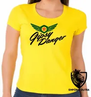 Baby look blusa Feminina Gipsy Danger robo circulo de fogo - Foto 3