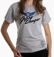 Baby look blusa Feminina Gipsy Danger robo circulo de fogo - Foto 6