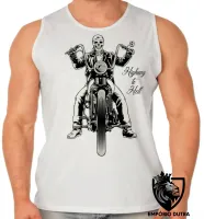 Camiseta Regata adulto ou infantil Moto Highway to hell harley davidson - Foto 2