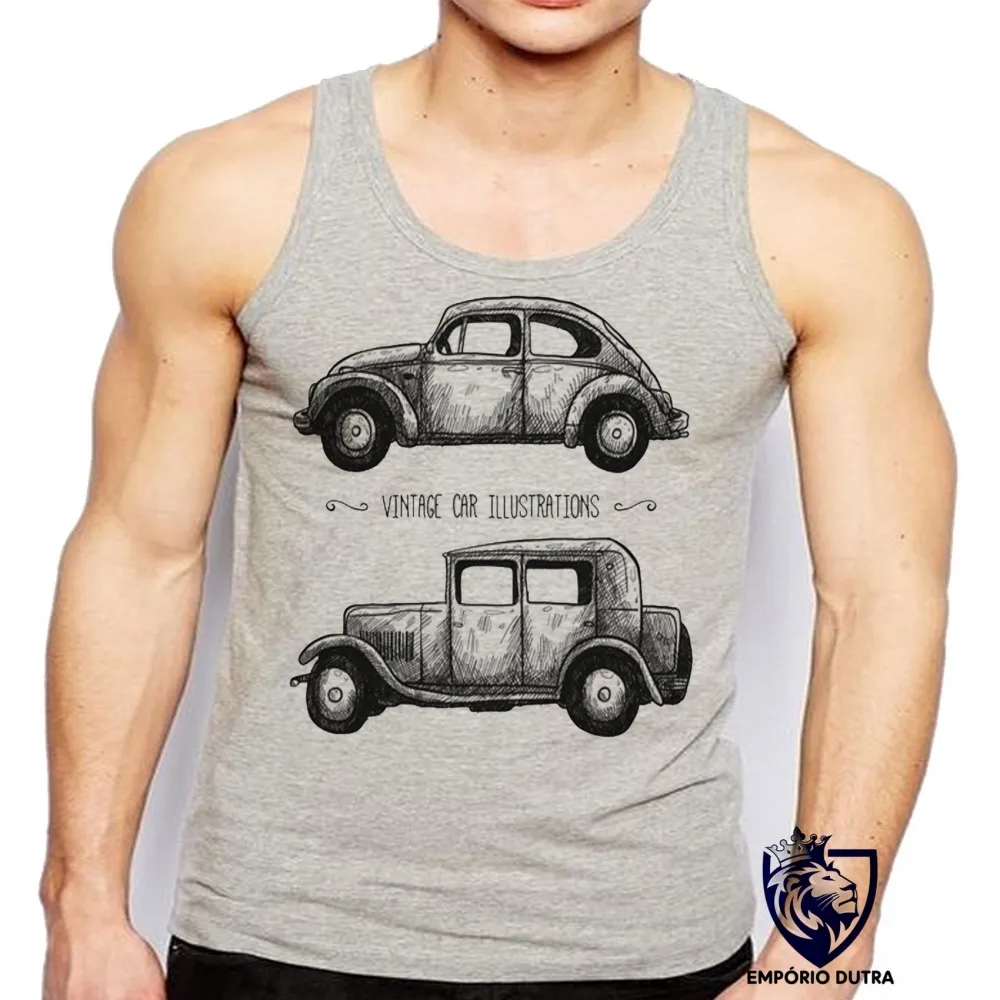 Camiseta Regata adulto ou infantil Vintage car carro antigo fusca ford vintage