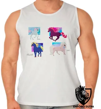 Camiseta Regata adulto ou infantil 4 cavalos cavalo de fogo princesa sarah 2 - Foto 2