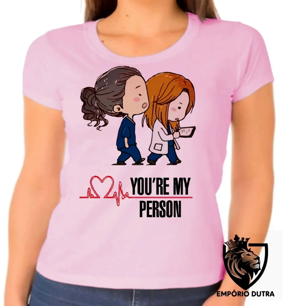 Baby look blusa Feminina Greys Anatomy medicas hospital