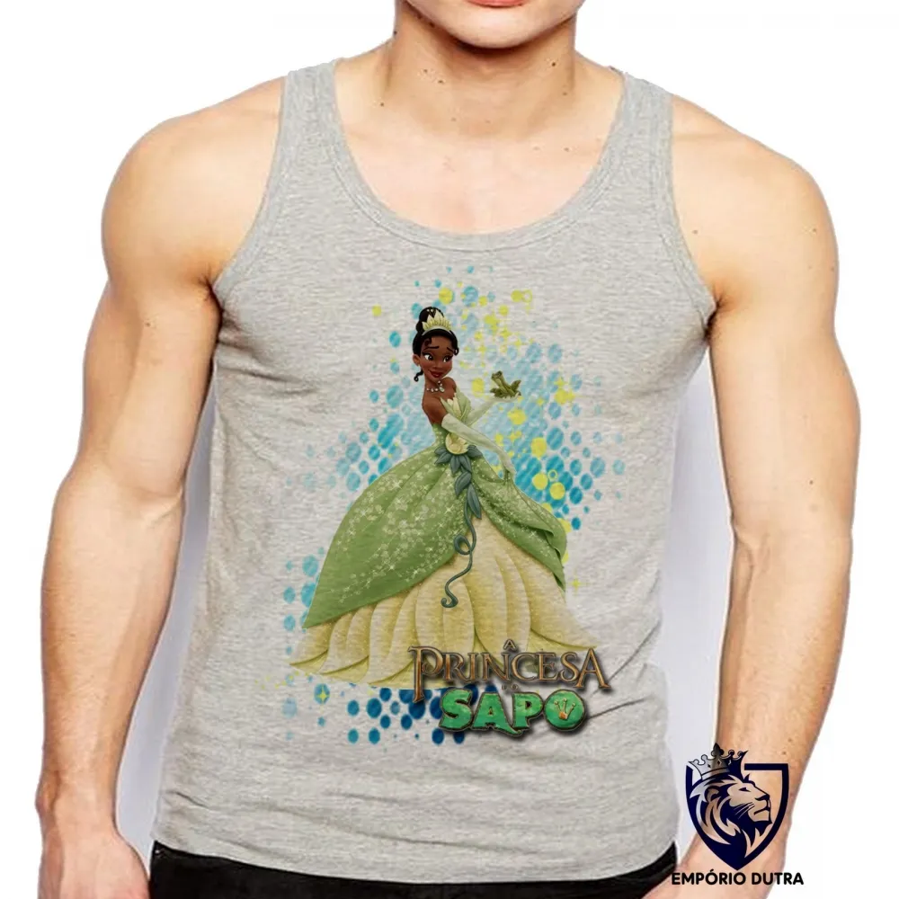 Camiseta Regata adulto ou infantil A Princesa e o Sapo Imagem