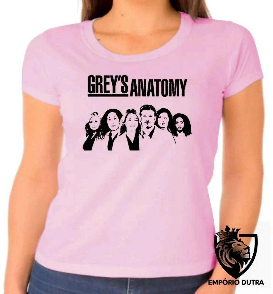 Baby look blusa Feminina Greys Anatomy seriado medico Imagem