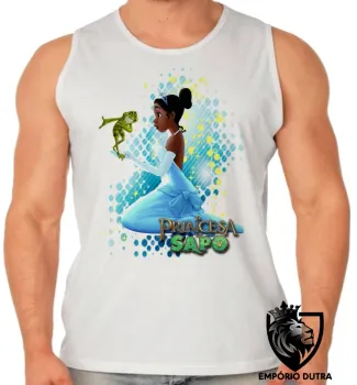 Camiseta Regata adulto ou infantil A princesa e o SApo vestido - Foto 2