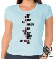 Baby look blusa Feminina Greys Anatomy seriado palavras - Foto 2