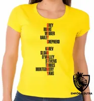 Baby look blusa Feminina Greys Anatomy seriado palavras - Foto 3