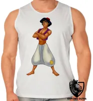 Camiseta Regata adulto ou infantil Aladim disney jasmine namorado - Foto 2