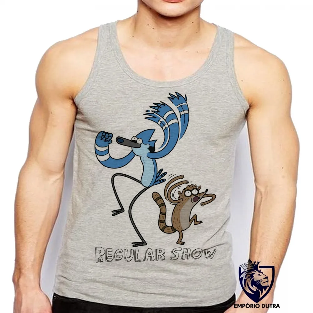 Camiseta Regata adulto ou infantil Apenas show modercai rigby dança Imagem