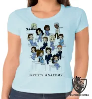 Baby look blusa Feminina Greys Anatomy turma seriado - Foto 2