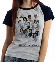Baby look blusa Feminina Greys Anatomy turma seriado - Foto 4