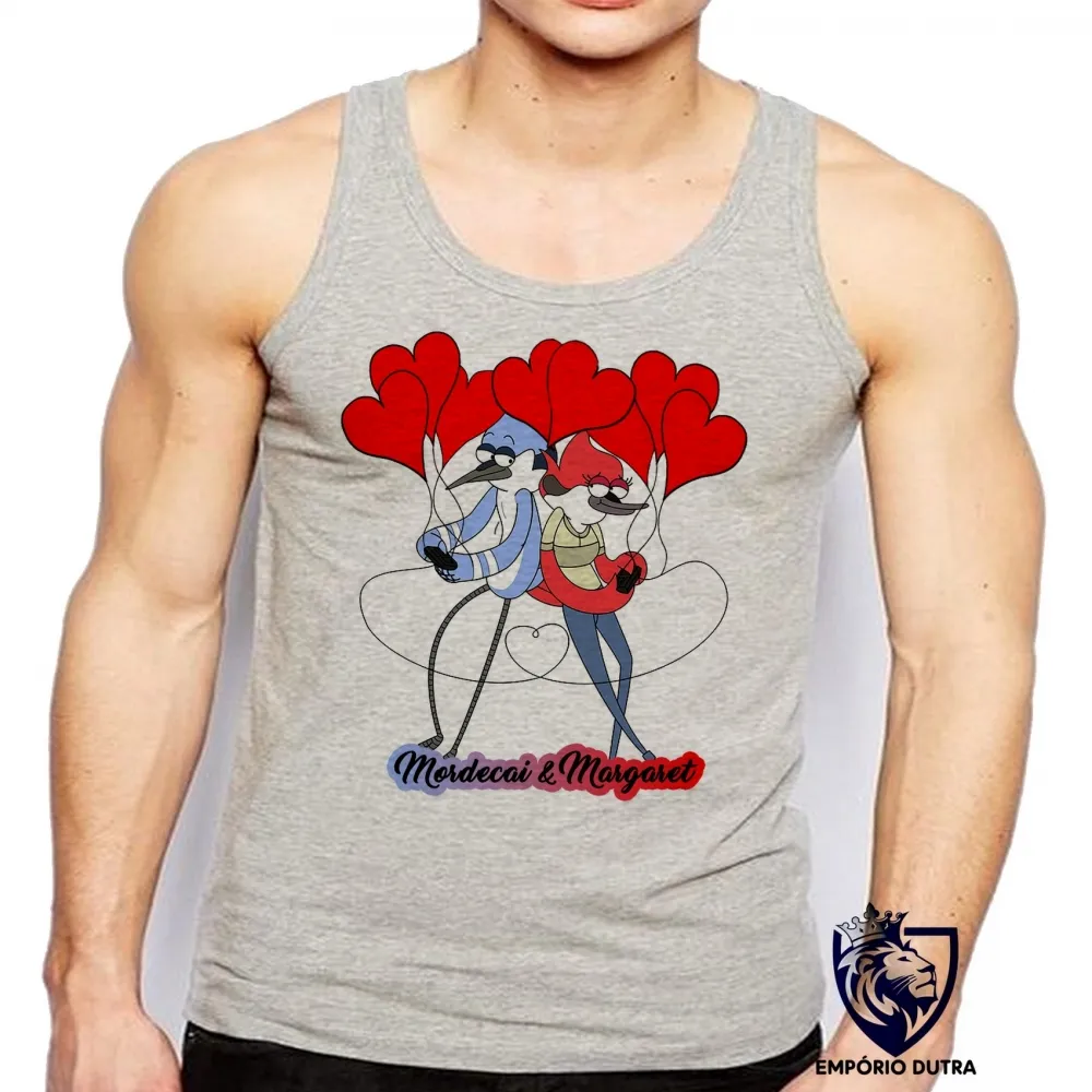 Camiseta Regata adulto ou infantil Apenas um show Mordecai e Margaret
