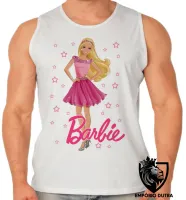 Camiseta Regata adulto ou infantil Barbie rosa boneca - Foto 2