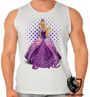 Camiseta Regata adulto ou infantil Barbie roxa boneca - Foto 2