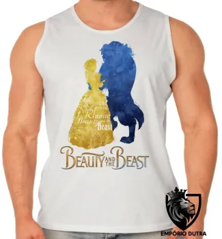 Camiseta Regata adulto ou infantil Beauty and the Beast bela fera disney - Foto 2