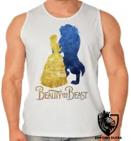 Camiseta Regata adulto ou infantil Beauty and the Beast bela fera disney - Foto 2