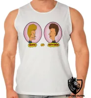 Camiseta Regata adulto ou infantil Beavis and Butt head balões rosa - Foto 2