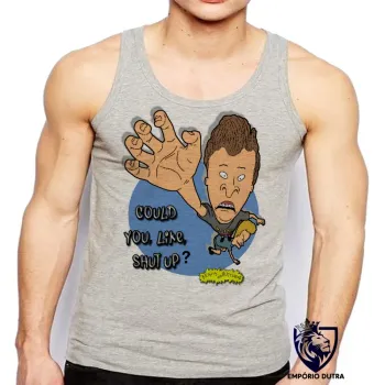 Camiseta Regata adulto ou infantil Beavis and Butt head could you like shut up