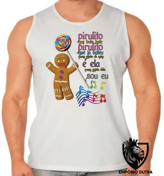 Camiseta Regata adulto ou infantil Biscoito shrek cantando pirulito que bate bate - Foto 2