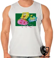 Camiseta Regata adulto ou infantil Bob Esponja e água viva desenho - Foto 2